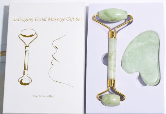 Coffret Soin Visage en Jade – Rouleau & Gua Sha