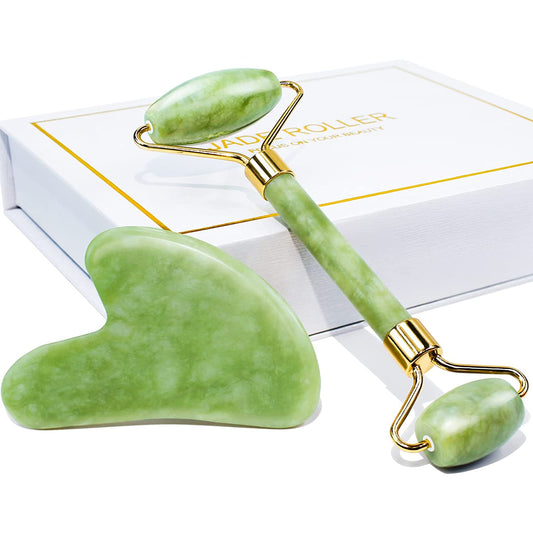 Coffret Soin Visage en Jade – Rouleau & Gua Sha